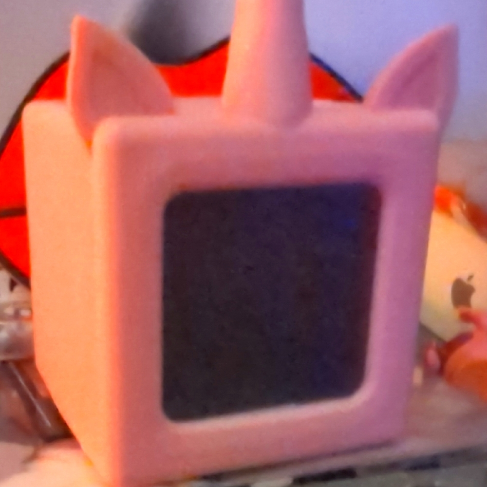 Pink Unicorn TV-Shape rubber alarm clock